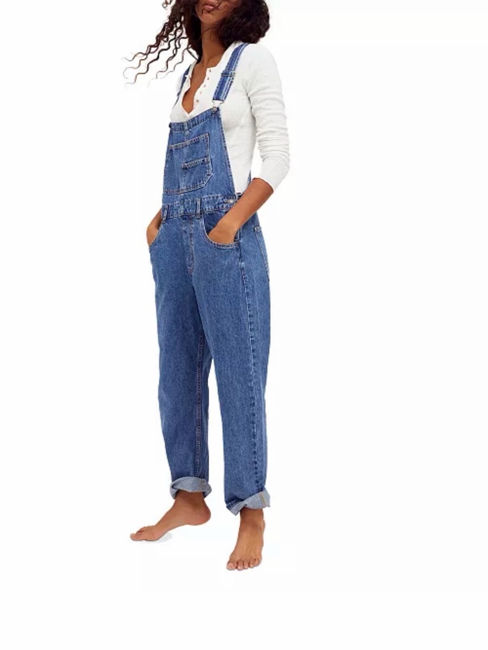 We the Free Ziggy Cotton Denim Overalls in XL - Picture 7 of 14